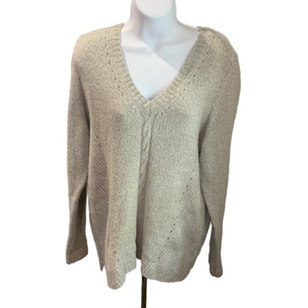 Sonoma Life and Style Sweater Size XL V Neck Gray‎